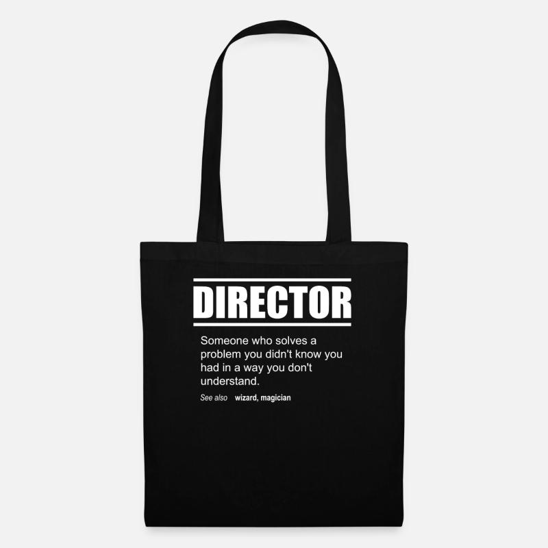 Funny Description Tee Director Edition - Tote Bag - black