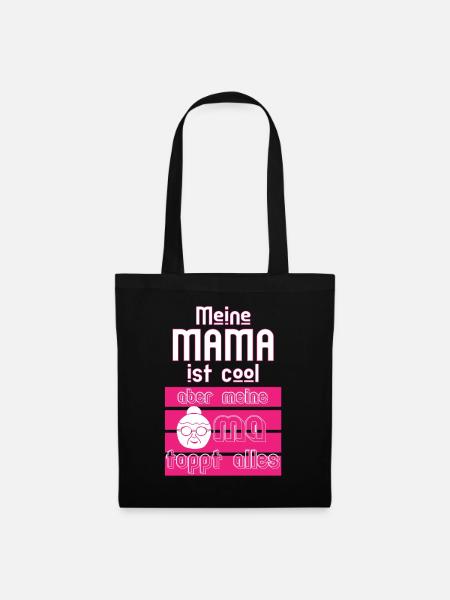 Coole Mama, Oma toppt alles - Stoffbeutel - Schwarz