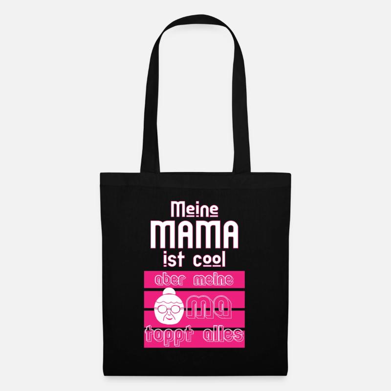 Coole Mama, Oma toppt alles - Stoffbeutel - Schwarz