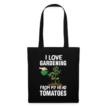 J'aime mon jardin - Sac en tissu - noir - Devant