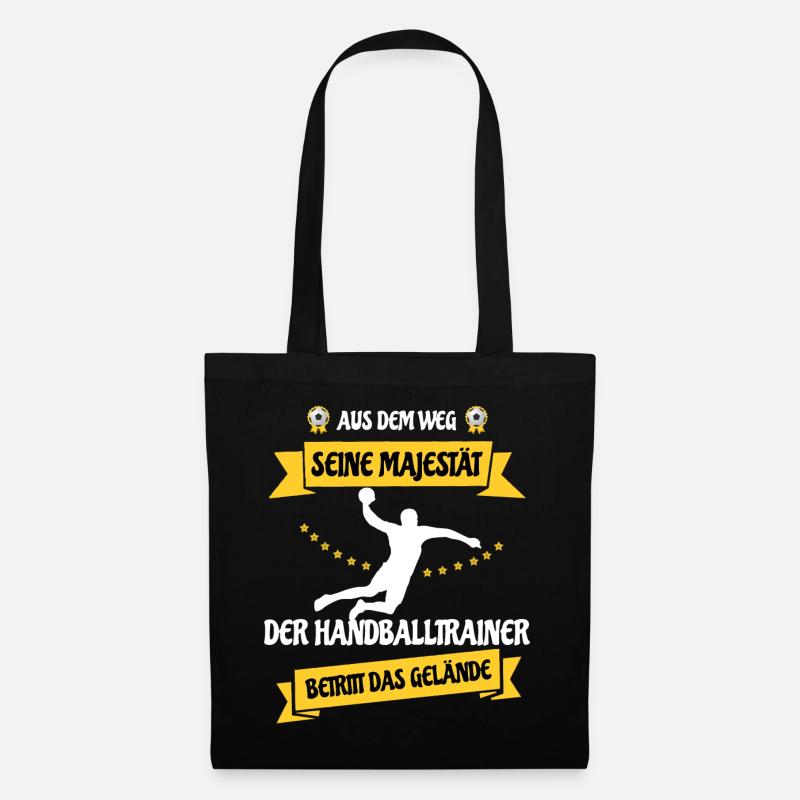 Weg da ,der Handballtrainer betritt das Gelände - Stoffbeutel - Schwarz