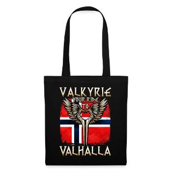 Viking Valhalla T-shirt Valkyrie Norvège Ailes - Sac en tissu - noir - Devant