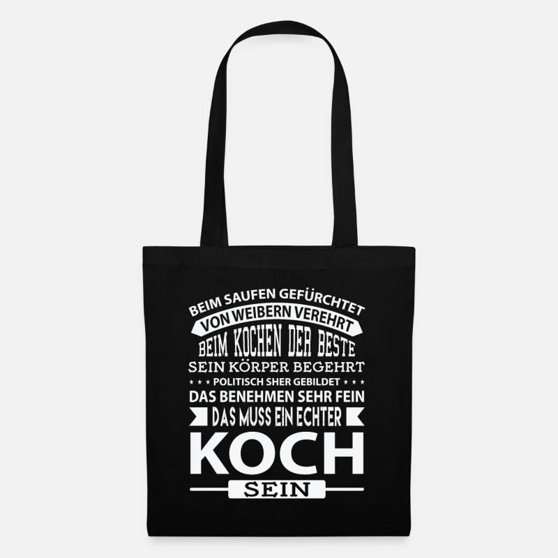 Das Muss Ein Echter Koch Sein - Stoffbeutel - Schwarz
