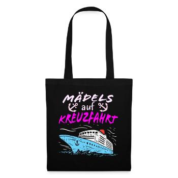 Mädels auf Kreuzfahrt - Stoffbeutel - Schwarz - Vorne