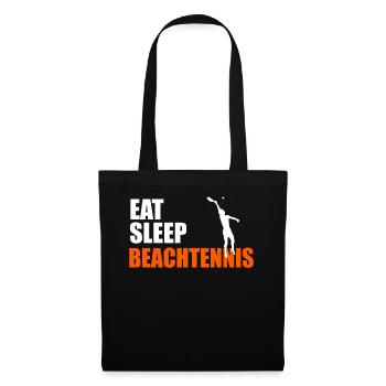 EAT. SLEEP. TENNIS PLAGE. REPEAT. - Sac en tissu - noir - Devant