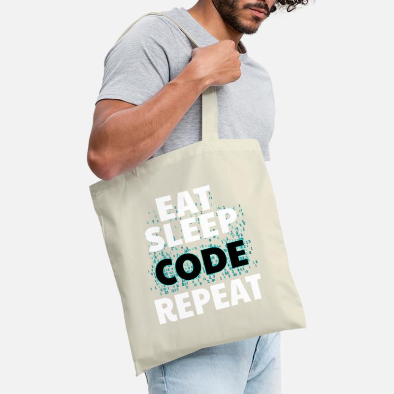 Eat Sleep Code Informatik Programmieren Nerd Java Stoffbeutel
