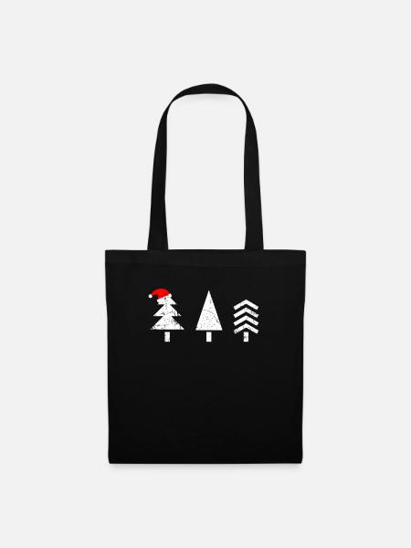 Tannenbaum Weihnachtsmann Weihnachtsbaum Baum - Stoffbeutel - Schwarz