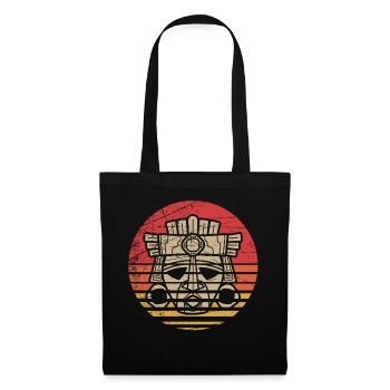 Native American Day, Inca head, retro look - Tote Bag - black - Front