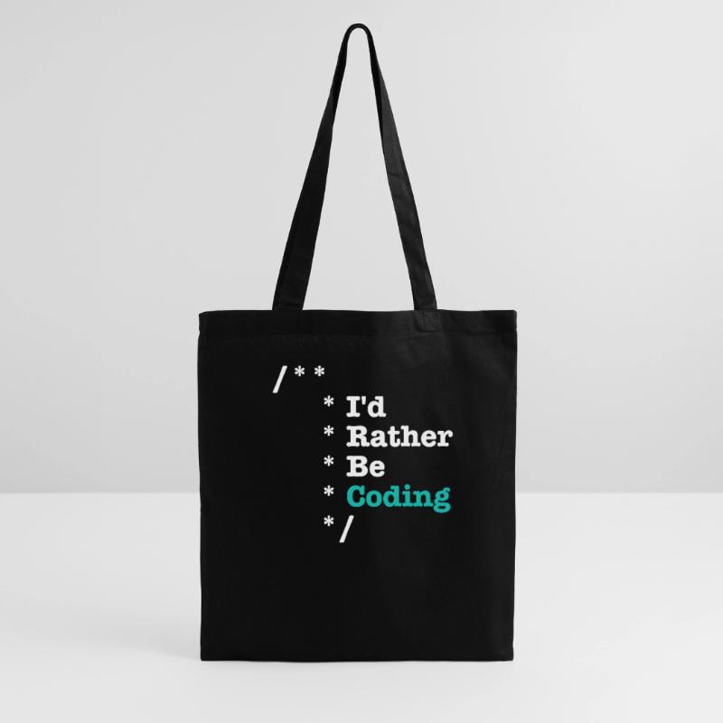 Id Rather Be Coding Comments - Informatiker Stoffbeutel