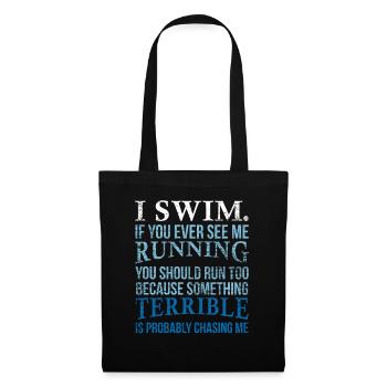 Schwimmen - Stoffbeutel - Schwarz - Vorne