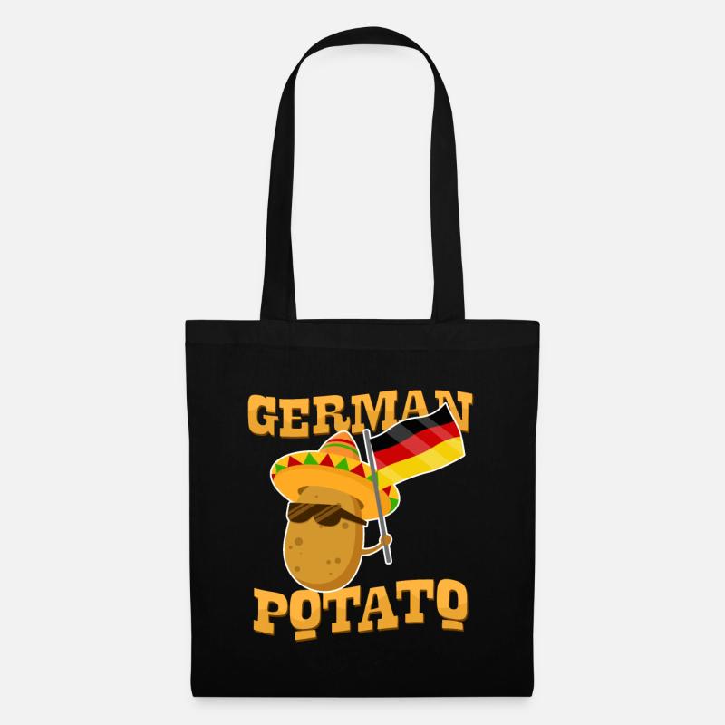 Deutsche Kartoffel - Stoffbeutel - Schwarz