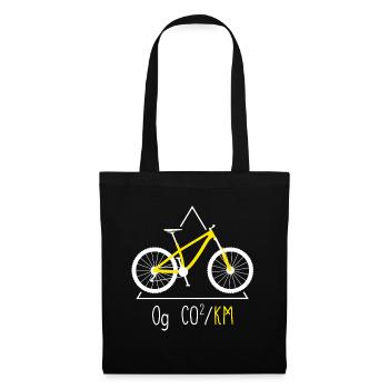 Fahrradfahrer Bike - Stoffbeutel - Schwarz - Vorne