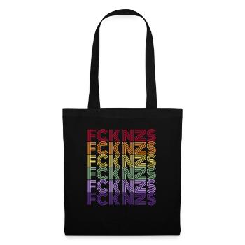 FCK NZS - Le monde est coloré! - contre la droite - Sac en tissu - noir - Devant