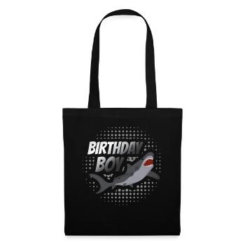 Boys Birthday Boy Sharks Gift Shark - Tote Bag - black - Front