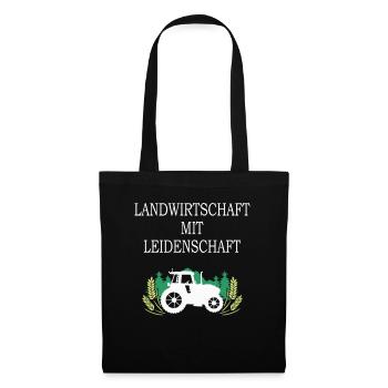 Landwirtschaft mit Leidenschaft - Stoffbeutel - Schwarz - Vorne