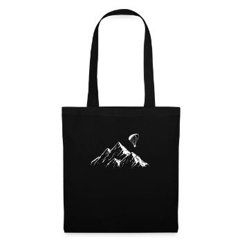 Cadeaux Parapente Parapente Montagne - Sac en tissu - noir - Devant