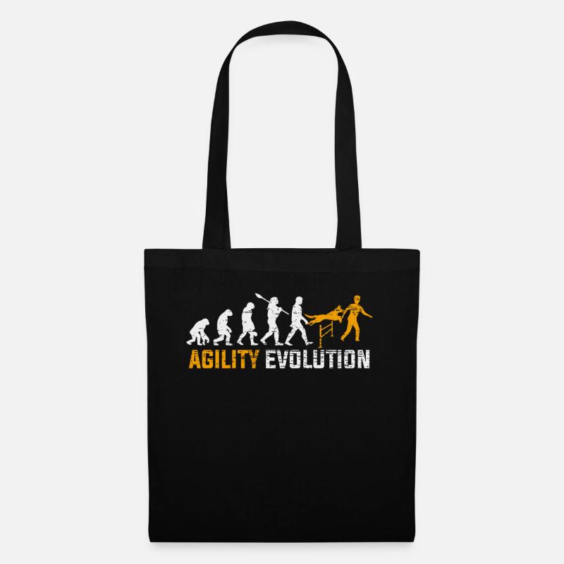 Agility Dog Sport Evolution Gift - Tote Bag - black