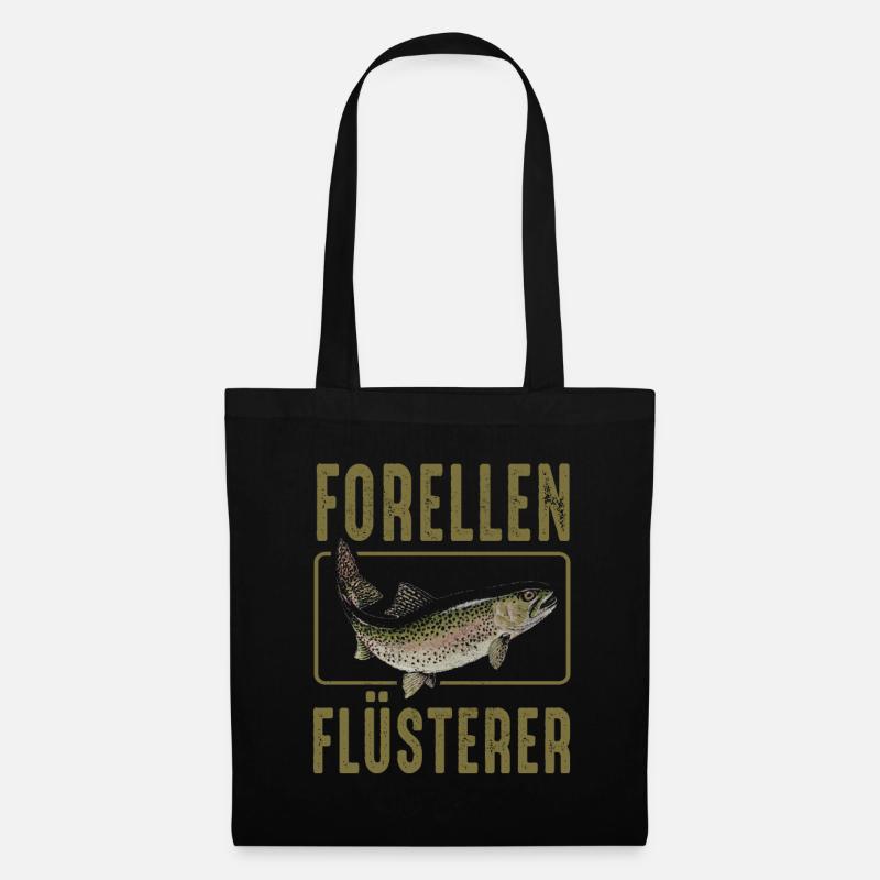 Forellen Flüsterer - Stoffbeutel - Schwarz