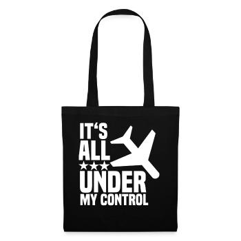 Hôtesse de l'air de l'hôtesse de l'air du pilote - Sac en tissu - noir - Devant