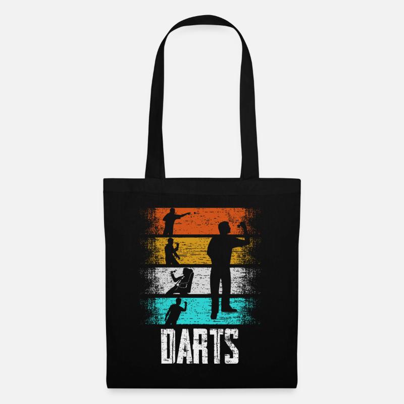 Darts Darts Player Retro Gift - Tote Bag - black
