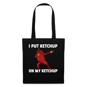 Dabbing Ketchup Tomate Dab Soße - Stoffbeutel - Schwarz - Vorne