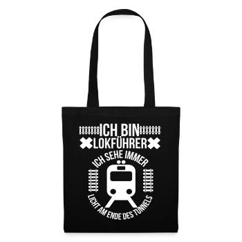 Lokführer - Stoffbeutel - Schwarz - Vorne