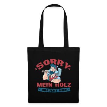 Bûcheron Forestier Bois forestier - Sac en tissu - noir - Devant