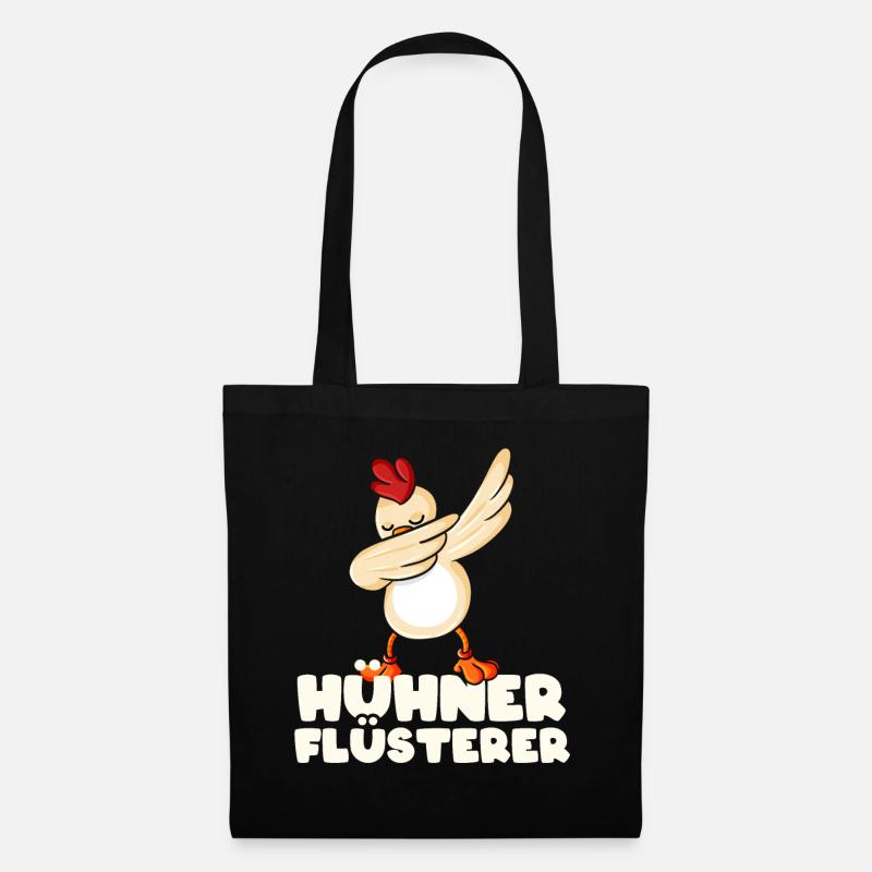 Hühner-Flüsterer Landwirt Bauer Huhn - Stoffbeutel - Schwarz