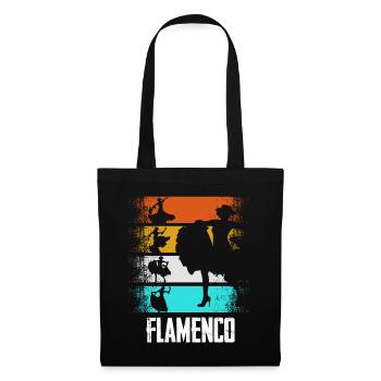 Flamenco Retro - Stoffbeutel - Schwarz - Vorne