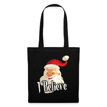 I believe in Santa Claus - Stoffbeutel - Schwarz - Vorne