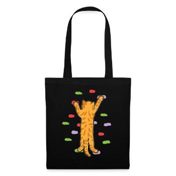 Cadeau d'escalade de chat d'escalade de chat d'escalade - Sac en tissu - noir - Devant