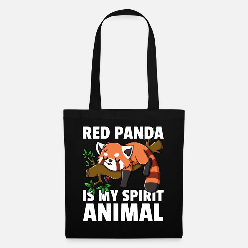 Red Panda Panda Funny Funny Red - Tote Bag - black