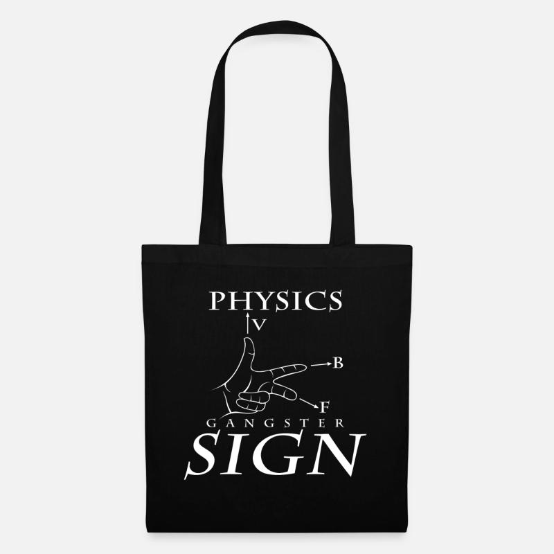 Physics Gangster Sign Cool Physicist Gift - Tote Bag - black