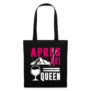 Apres Ski Queen,Party Outfit Costume Winter Saufen - Stoffbeutel - Schwarz - Vorne