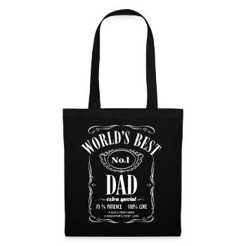 Meilleur papa n°1 au monde - Fête des pères - Sac en tissu - noir - Devant