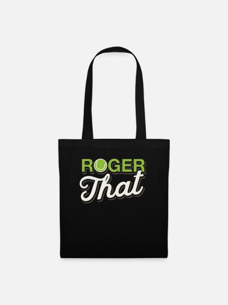 Roger that tennis - Stoffbeutel - Schwarz