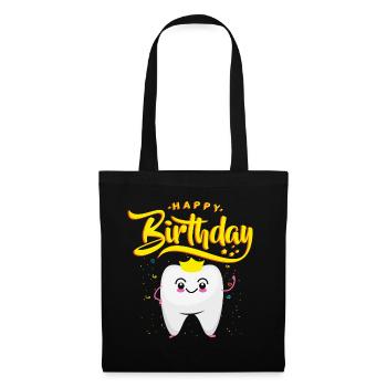 Birthday Gift for Dentists | happy Birthday - Tote Bag - black - Front