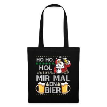 Ho Ho Hol mir mal ein Bier - Stoffbeutel - Schwarz - Vorne
