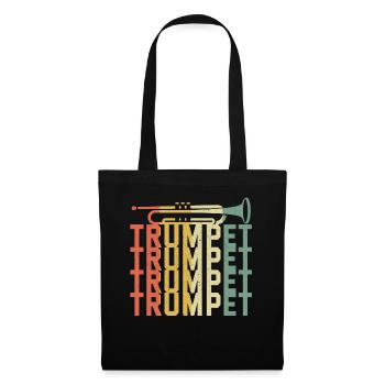 Retro Trumpeter Trumpeter gift idea Jazz - Tote Bag - black - Front