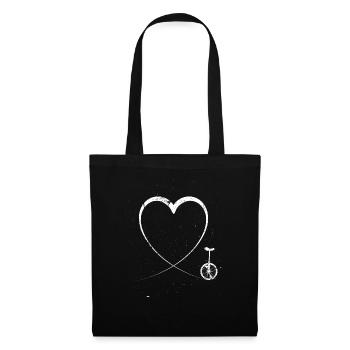 J'aime monocycle monocycle - Sac en tissu - noir - Devant