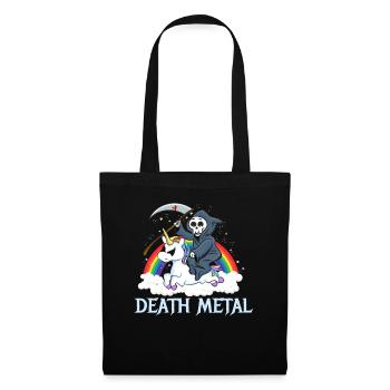 Death Metal Einhorn - Stoffbeutel - Schwarz - Vorne