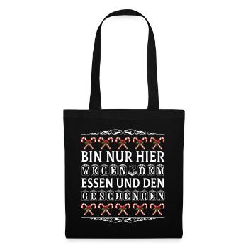 Fröhliche Weihnachten Weihnachten - Stoffbeutel - Schwarz - Vorne