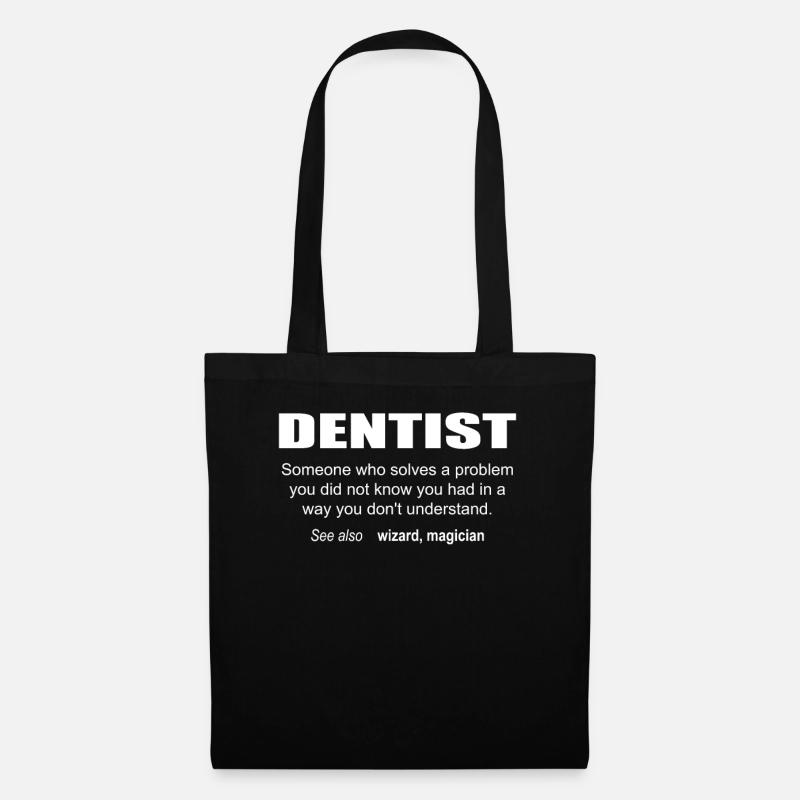Description du dentiste - Sac en tissu - noir