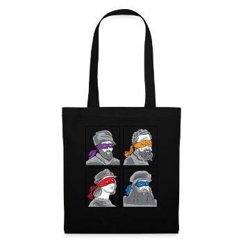Leonardo Donatello Michelangelo Raphael cadeau - Sac en tissu - noir - Devant