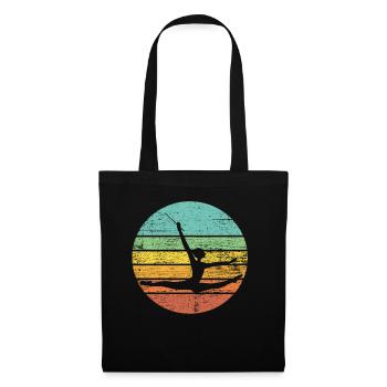 Gymnastique rétro - Sac en tissu - noir - Devant