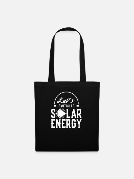 Sonne Solarkraft Solar Solarenergie Sonnenenergie - Stoffbeutel - Schwarz