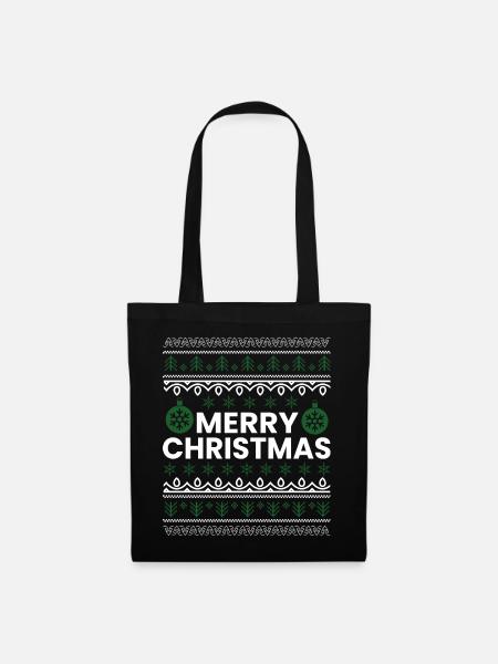 Merry Christmas Christmas Christmas Present - Stoffbeutel - Schwarz