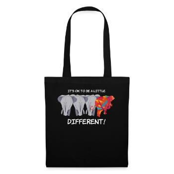 C’est ok d’être un éléphant cadeau un peu différent - Sac en tissu - noir - Devant