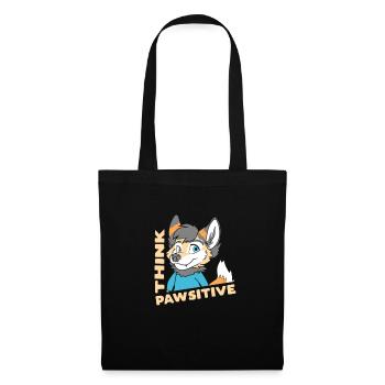 Think Pawsitive Furries Furry Fandom Fursuit Hugs - Tote Bag - black - Front