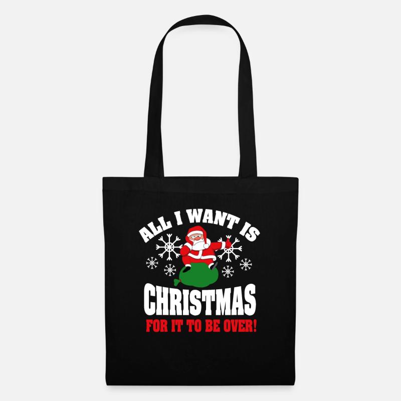 Anti Weihnachten Sarkasmus Ugly Christmas Geschenk - Stoffbeutel - Schwarz